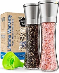 Stainless Steel Sea Salt and Pepper Grinder Set of 2