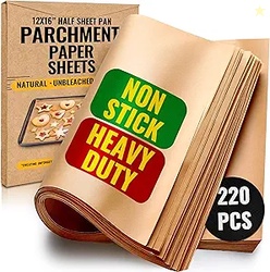 220 PCS Parchment Paper Baking Sheets