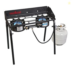 Camp Chef Explorer, Two Burner Stove, Two 30,000 BTU's cast-aluminum b