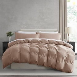 Nestl Khaki Duvet Cover Full Size - Soft Double Brushed Full Size Duve