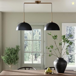 Nathan James Percy Modern 2-Light Pendant Island Light Fixture, Hangin