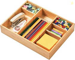 Umilife Bamboo Desk Drawer Organizer