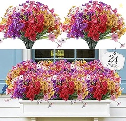 AGIRL 24 Bundles Artificial Flowers