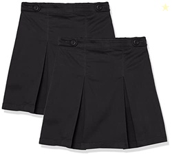 Amazon Essentials Girls' Pleated Pull-on Uniform Scooter Skirts, Pack 
