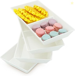 Divided Serving Tray Platter, 4 Pack 