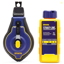 IRWIN Tools STRAIT-LINE Chalk Line, Speedline Pro Reel, Blue, 100 ft. 