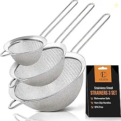 Stainless Steel Strainers for Kitchen 3-Piece 