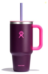 Hydro Flask 32 Oz Travel Tumbler with Handle, Clear Lid and Straw - In