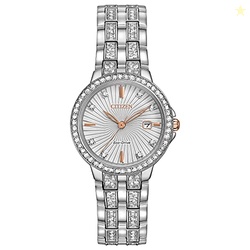 CITIZEN Women's Eco-Drive Dress Classic Crystal Watch in Stainless Ste