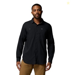 Columbia Mens Silver Ridge Utility Lite Long Sleeve Hiking Shirt, Blac