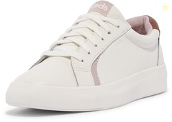 Keds Women's Pursuit Lace Up, White/Cognac Leather, 5.5 Medium