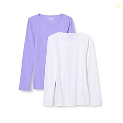 Amazon Essentials Women's Slim-Fit Long Sleeve Rib Knit Crew Neck Top,