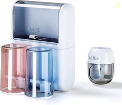 Toothbrush Holder Wall Mounted with Automatic Toothpaste Dispenser