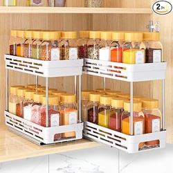 Pull Out Spice Rack Organizer, 2 Pack 