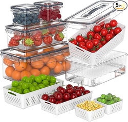 5 Pcs Fruit Storage Containers For Fridge