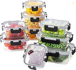 18 Piece Glass Food Storage Containers