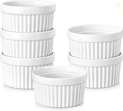 MALACASA Ramekins Oven Safe, Set of 6
