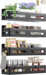 4 Pack Strong Magnetic Spice Rack for Refrigerator, Multipurpose Magne