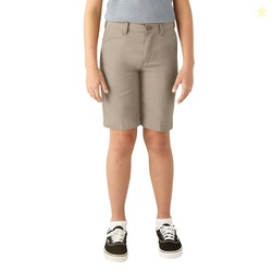 Dickies Big Boys' Slim Fit Stretch Flat Front Short, Desert Sand, 12