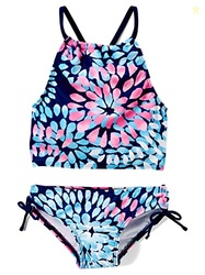 Kanu Surf Girls' Toddler Daisy Halter Tankini Beach Sport 2-Piece Swim