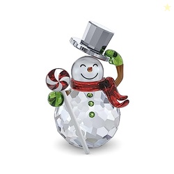 Swarovski Holiday Cheers Dulcis Snowman Figurine, Clear Crystals, Part