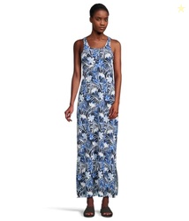 Columbia Women's Freezer Maxi Dress, Collegiate Navy Tropicfield, X-Sm