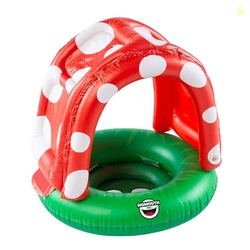 BigMouth Inc Lil Water Float with Overhead Sun Protection, Covered Poo