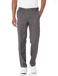 PGA TOUR Men's Flat Front Golf Pant with Expandable Waistband, Asphalt