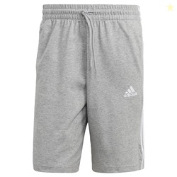 Adidas Men's Essentials Single Jersey 3-Stripes Shorts, Medium Grey He