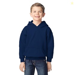 Gildan Youth Hoodie Sweatshirt, Style G18500B, Navy, Medium