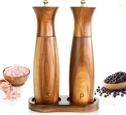 Acacia Wood Salt and Pepper Grinder Set