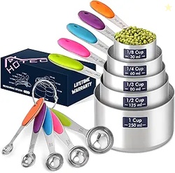 HOTEC 10-Pack Measuring Cups &Spoons Set