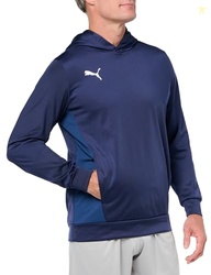 PUMA Men's teamGOAL Training Hoodie, PUMA Navy-PUMA White-Persian Blue