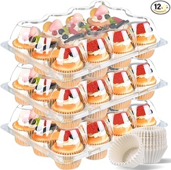 Plastic Cupcake Containers 12 Count