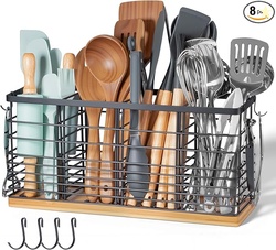 4 Compartments Extra Large Kitchen Utensil Holder 