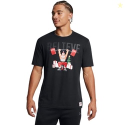 Under Armour Men's Project Rock Red One Believe Short Sleeve T Shirt, 