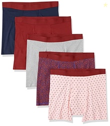 Amazon Essentials Men's Breathable Cotton Underwear Boxer Briefs, Tag-