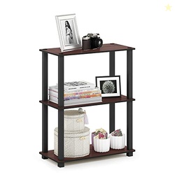 Furinno TURN-S-TUBE Storage Shelves, 3-Tier Book Shelf, Corner Shelf, 