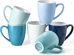Porcelain Coffee Mugs Set of 6