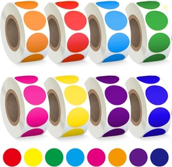 4000 PCS 3/4 Colored Dot Stickers