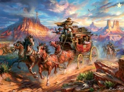 Buffalo Games Wild Wild West 1000-Piece Jigsaw Puzzle - 21.25 x 15 in,