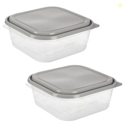 GoodCook EveryWare Extra Large Square Food Storage Container, 2 Pack, 