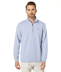 vineyard vines Men's Saltwater Quarter-Zip Pullover Sweater, Jake Blue