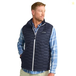 HUK Mens Scale Vest, DWR Insulated Performance Fishing Vest, Naval Aca