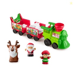 Fisher-Price Little People Toddler Toy Musical Christmas Train with Sa