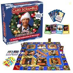 AQUARIUS Christmas Vacation Card Scramble Board Game- Fun Family Party