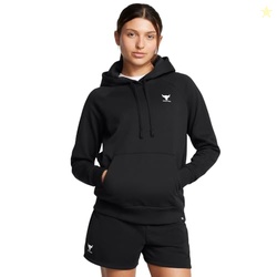 Under Armour Womens Project Rock Rival Fleece Hoodie, (001) Black / / 