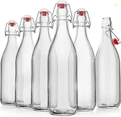 Swing Top Glass Bottles [Pack of 6] 