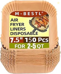 7.5 Inch Air Fryer Parchment Paper Liners,150 Pcs