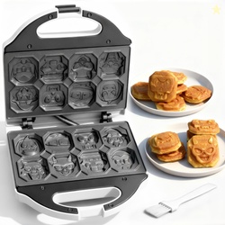 Mailand Mini Waffle Maker for Kids, 8 Different Spooky Designs